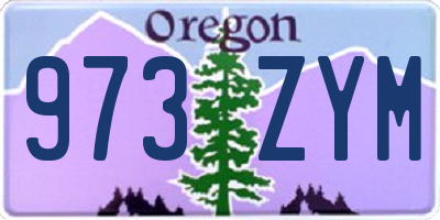 OR license plate 973ZYM