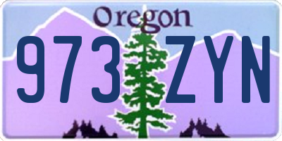 OR license plate 973ZYN