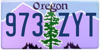 OR license plate 973ZYT