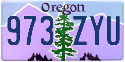 OR license plate 973ZYU