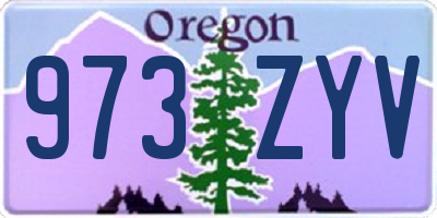 OR license plate 973ZYV