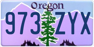 OR license plate 973ZYX