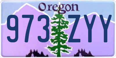 OR license plate 973ZYY