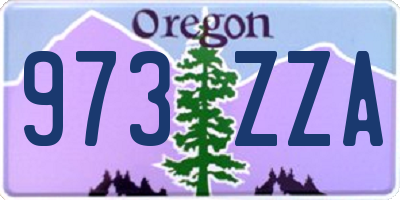 OR license plate 973ZZA