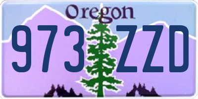 OR license plate 973ZZD
