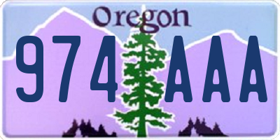 OR license plate 974AAA