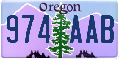 OR license plate 974AAB
