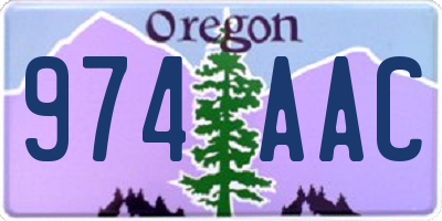 OR license plate 974AAC