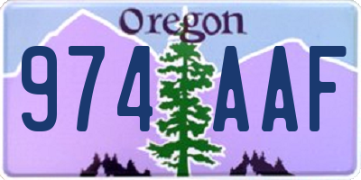 OR license plate 974AAF