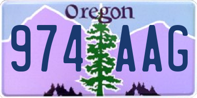 OR license plate 974AAG