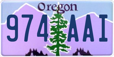 OR license plate 974AAI