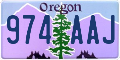 OR license plate 974AAJ