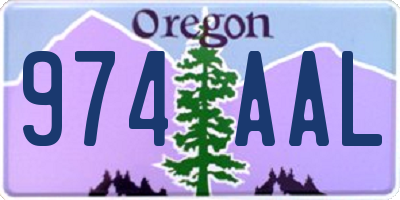 OR license plate 974AAL