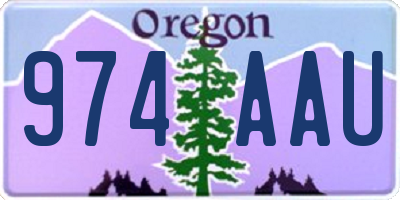 OR license plate 974AAU
