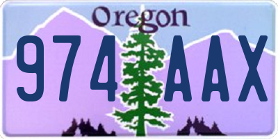 OR license plate 974AAX