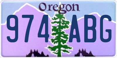 OR license plate 974ABG