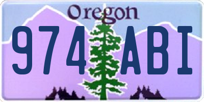OR license plate 974ABI