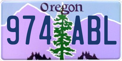 OR license plate 974ABL