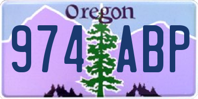 OR license plate 974ABP