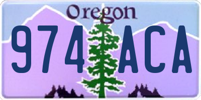 OR license plate 974ACA