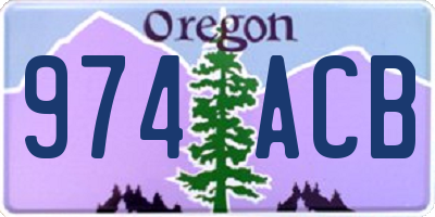 OR license plate 974ACB