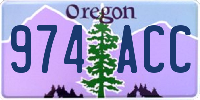 OR license plate 974ACC