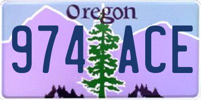 OR license plate 974ACE