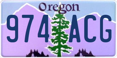 OR license plate 974ACG