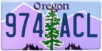 OR license plate 974ACL