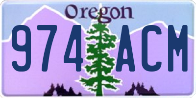 OR license plate 974ACM