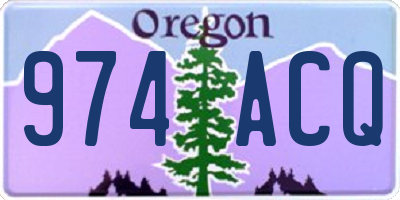 OR license plate 974ACQ