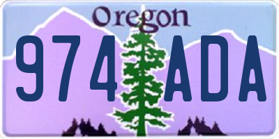 OR license plate 974ADA