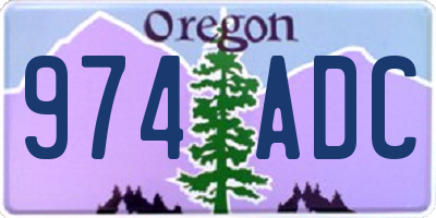 OR license plate 974ADC