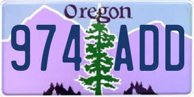 OR license plate 974ADD