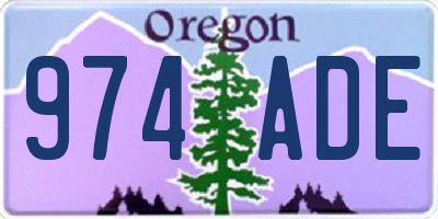 OR license plate 974ADE