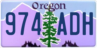 OR license plate 974ADH
