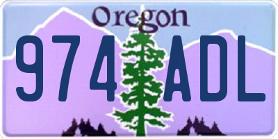 OR license plate 974ADL
