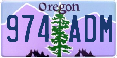 OR license plate 974ADM