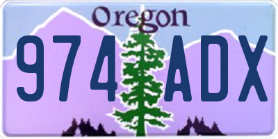 OR license plate 974ADX