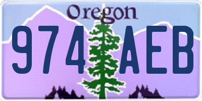 OR license plate 974AEB