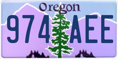 OR license plate 974AEE