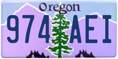 OR license plate 974AEI