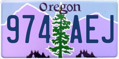 OR license plate 974AEJ