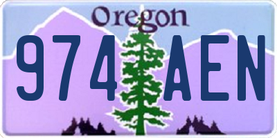 OR license plate 974AEN