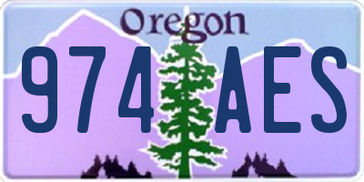 OR license plate 974AES