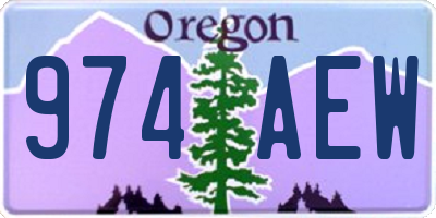 OR license plate 974AEW