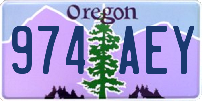 OR license plate 974AEY