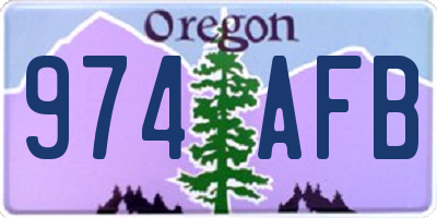 OR license plate 974AFB