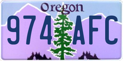 OR license plate 974AFC