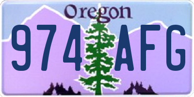 OR license plate 974AFG